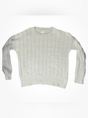 Women’s JOIE Cable Knit Sweater in Oatmeal Size XL Excellent Condition